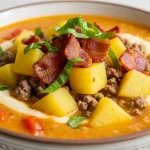 Crockpot Cheeseburger Soup
