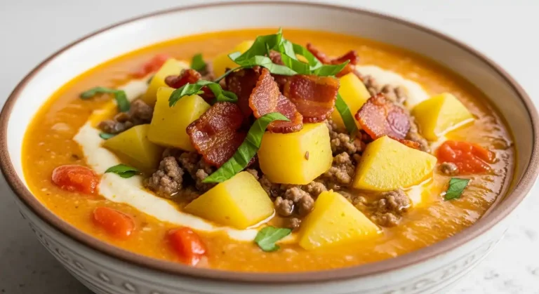 Crockpot Cheeseburger Soup