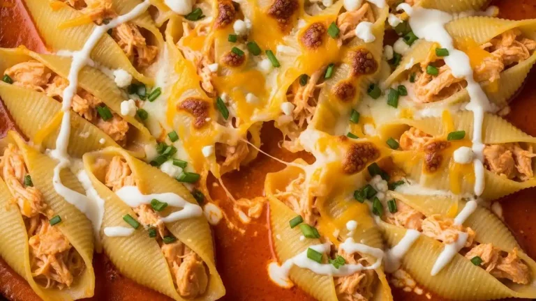 Buffalo Chicken Stuffed Shells