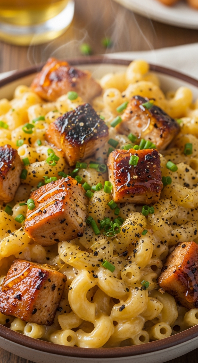 Creamy Honey Pepper Chicken Mac and Cheese 2