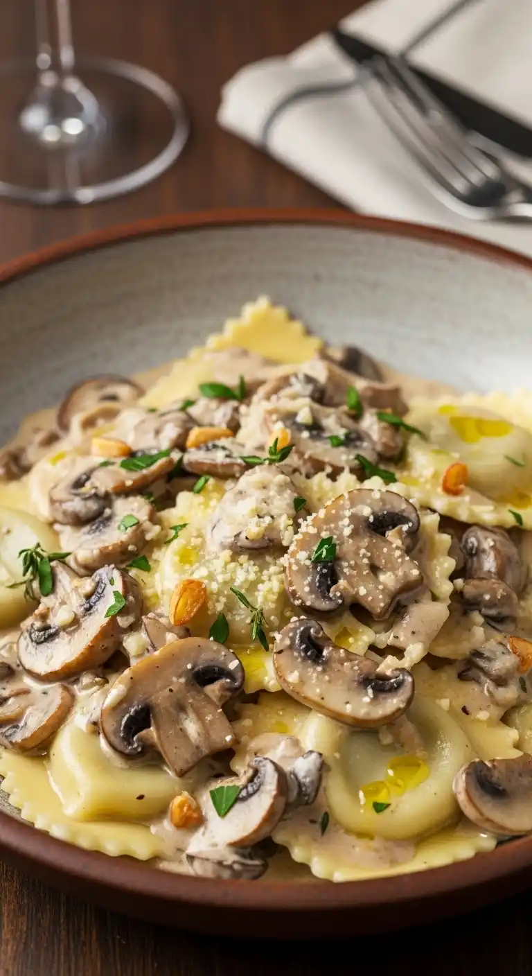 Creamy Mushroom Ravioli Sauce 2