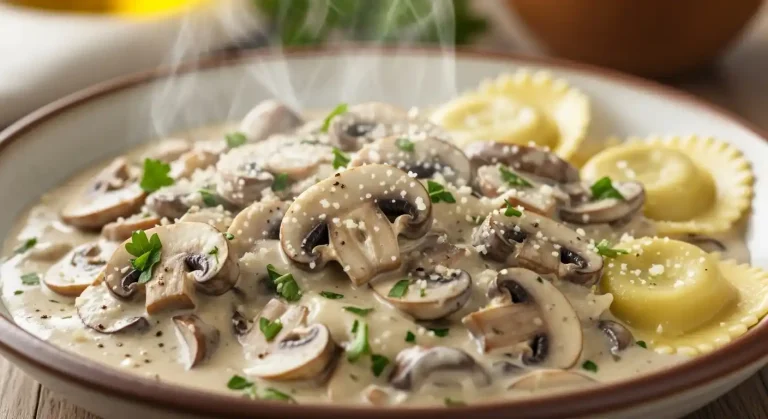 Creamy Mushroom Ravioli Sauce