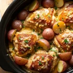Garlic Parmesan Crockpot Chicken and Potatoes Recipe 1 Garlic Parmesan Crockpot Chicken and Potatoes Recipe