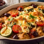 Mediterranean Chicken Zucchini Bake