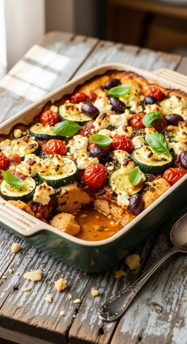 Mediterranean Chicken Zucchini Bake 2