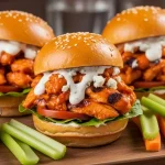 Spicy Buffalo Chicken Sliders