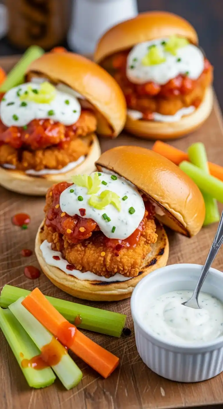 Spicy Buffalo Chicken Sliders 2