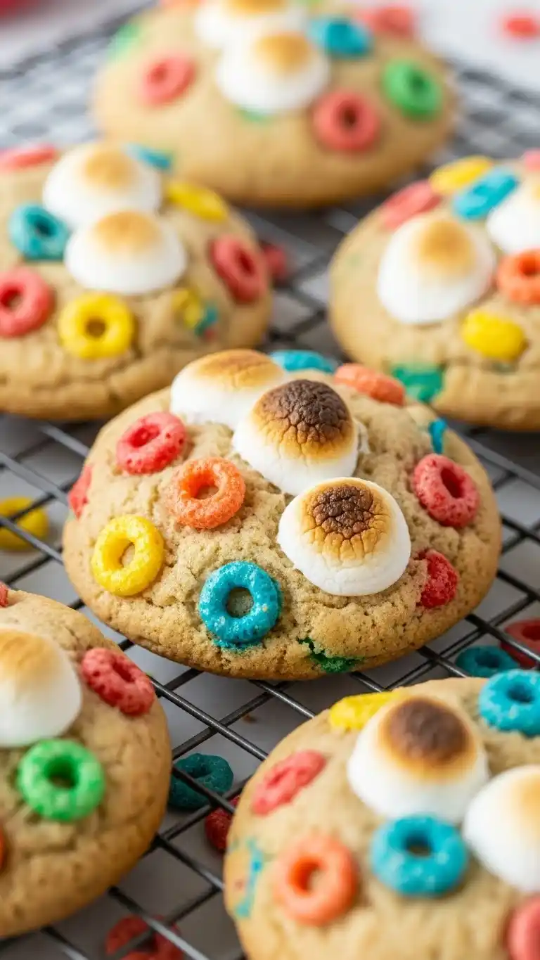 Fruity Pebble Marshmallow Cookies 3