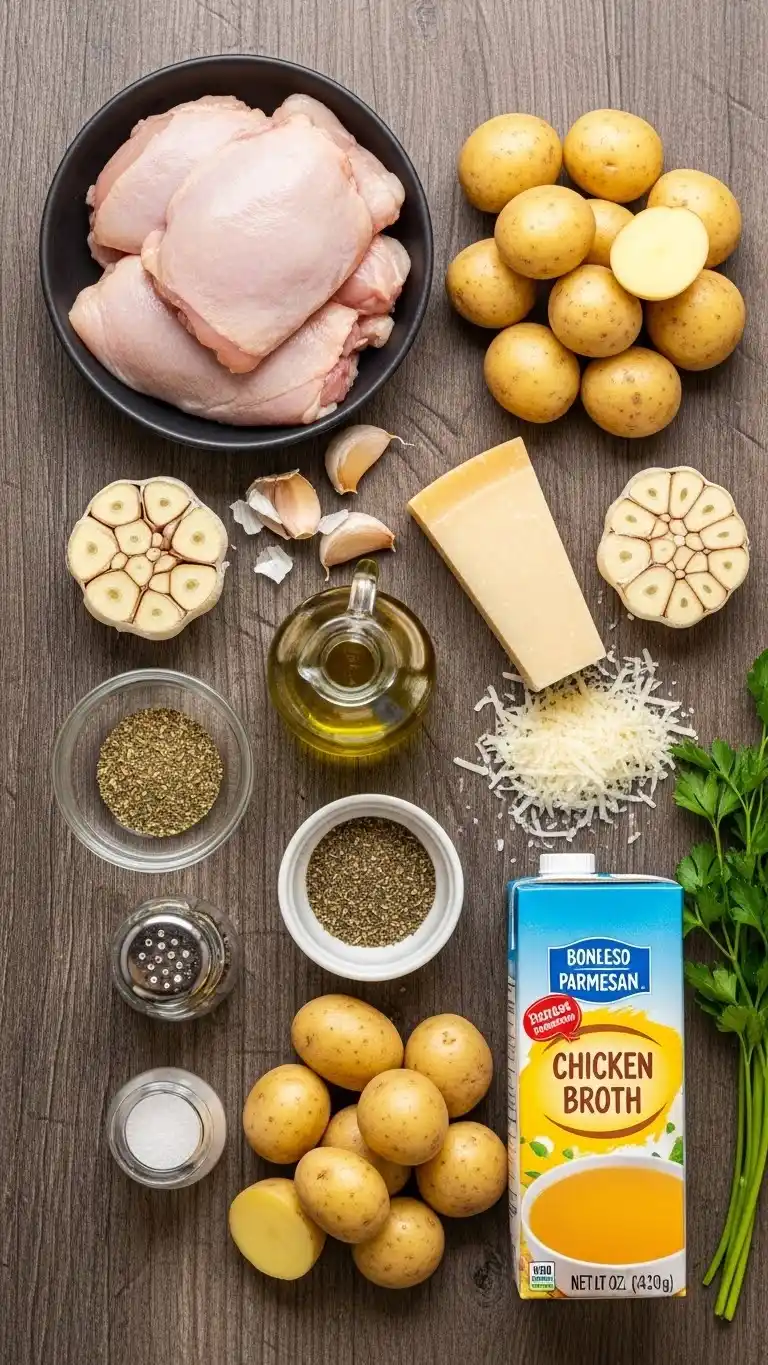 Garlic Parmesan Crockpot Chicken and Potatoes 1