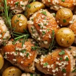 Garlic Parmesan Crockpot Chicken and Potatoes