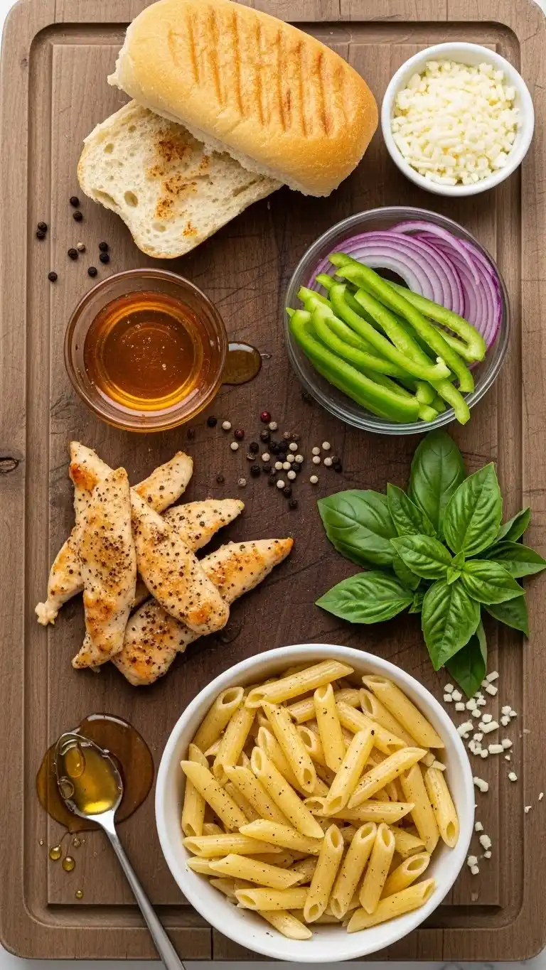 Honey Pepper Chicken Panini Pasta 1