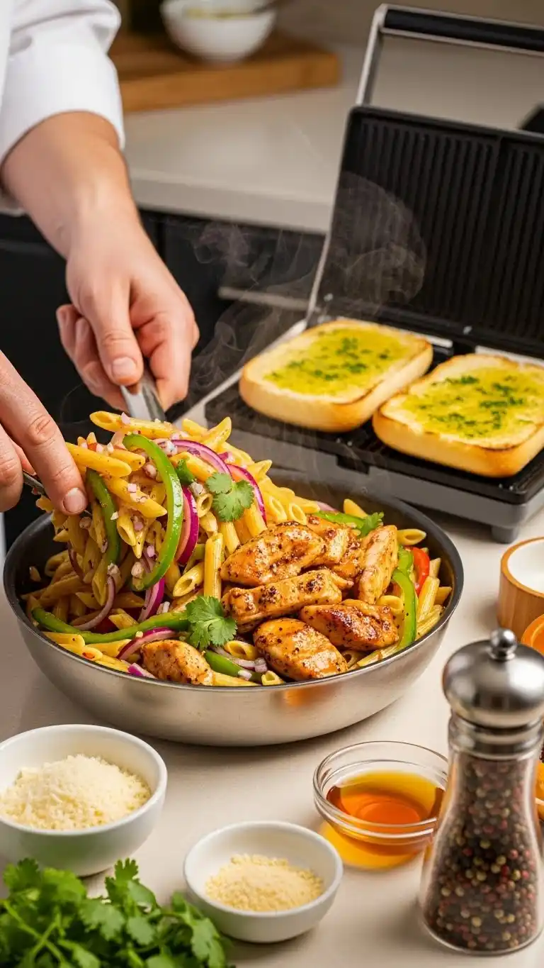 Honey Pepper Chicken Panini Pasta 2