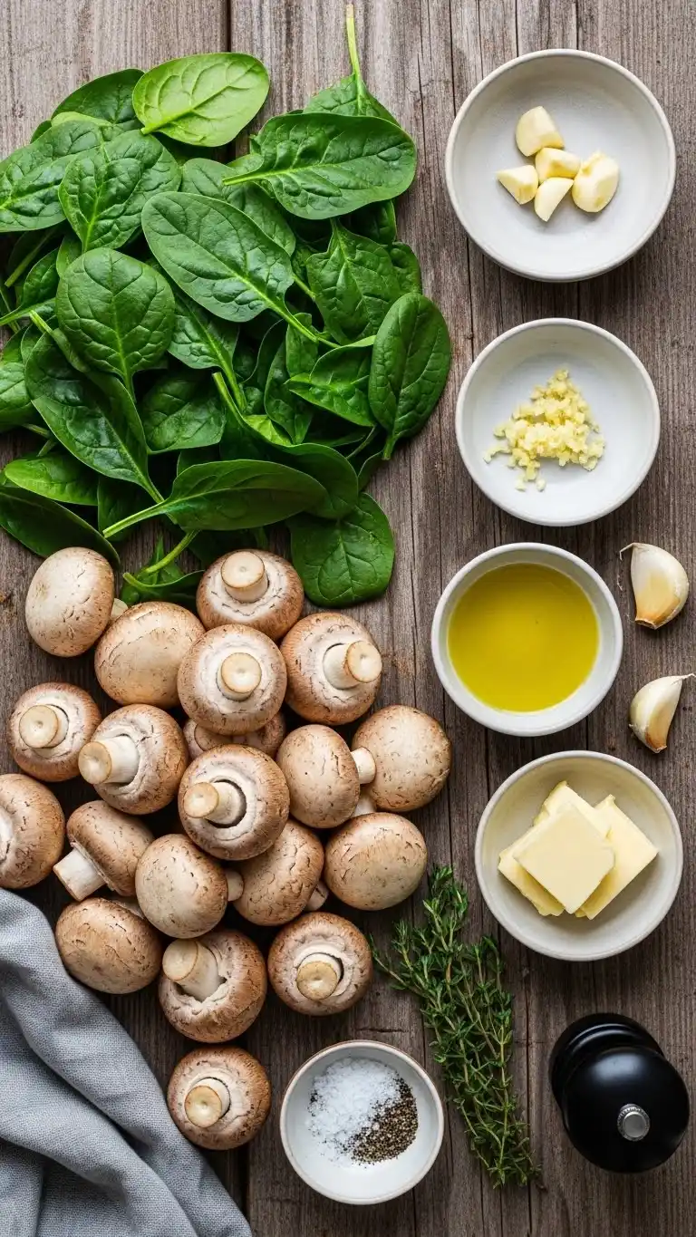 Sautéed Mushrooms with Spinach 1