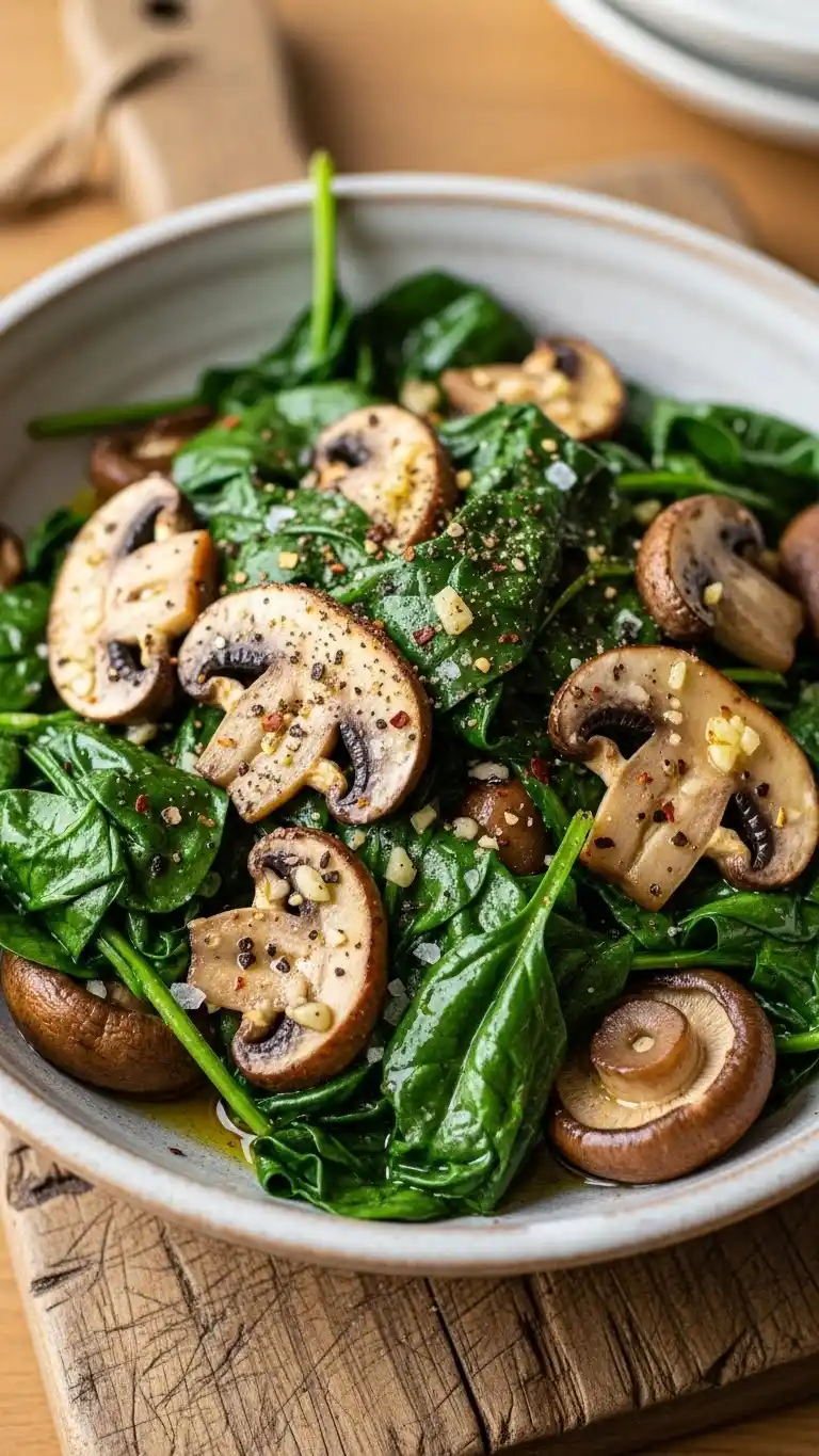 Sautéed Mushrooms with Spinach 3