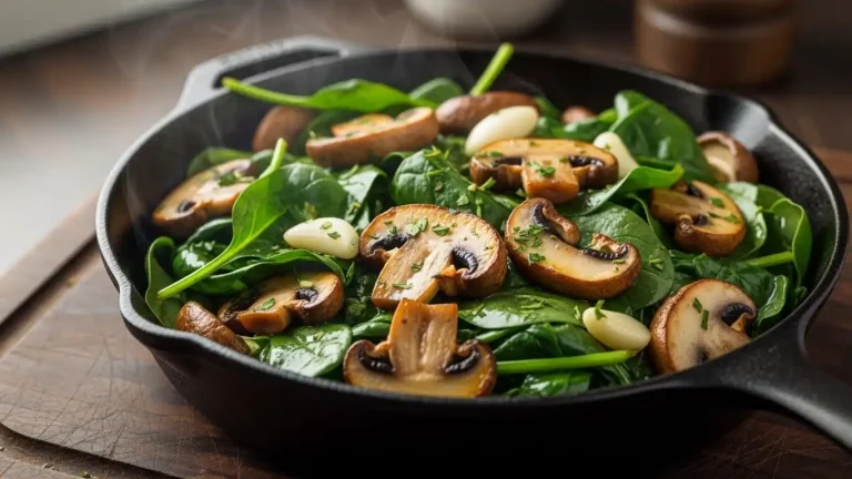 Sautéed Mushrooms with Spinach