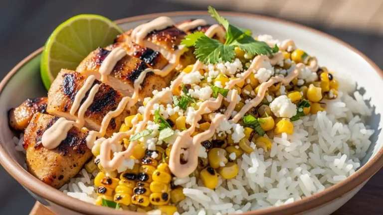 Street Corn Chicken Rice Bowl