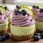 Blueberry Lime Cheesecake Cupcakes
