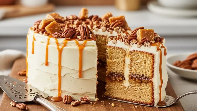 Butter Pecan Praline Poke Cake