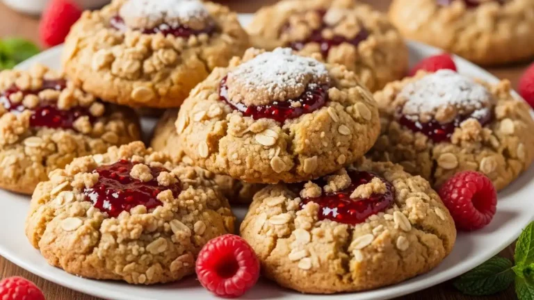 Buttery Raspberry Crumble Cookies