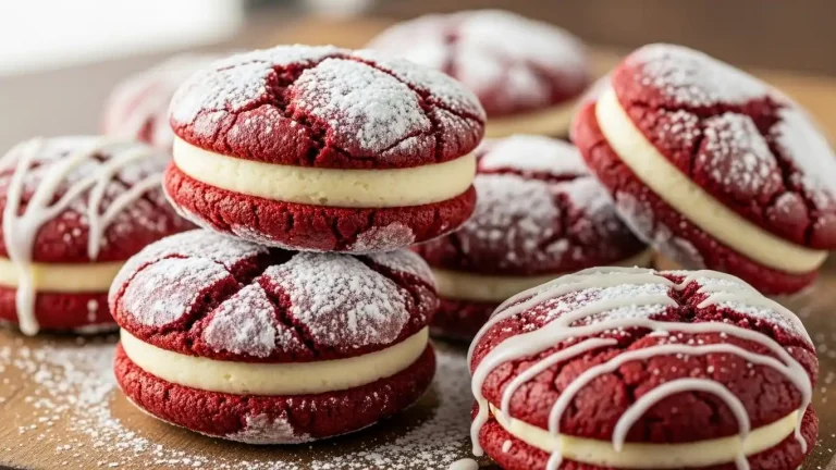 Cheesecake Stuffed Red Velvet Cookies