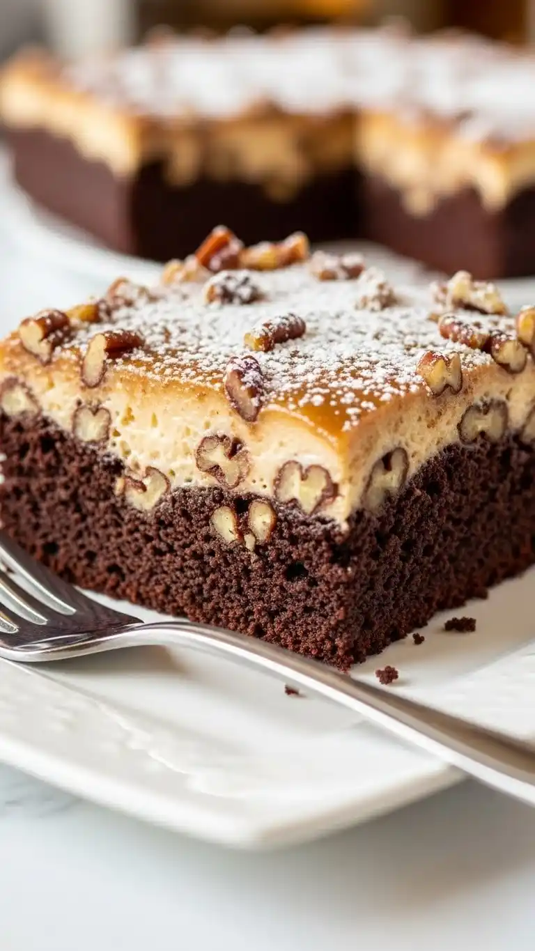 Chocolate Pecan Ooey Gooey Butter Cake 3