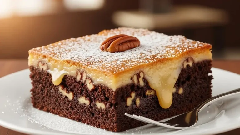 Chocolate Pecan Ooey Gooey Butter Cake