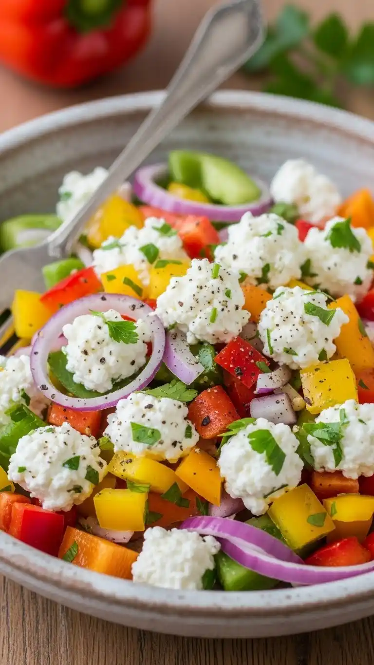 Cottage Cheese and Bell Pepper Salad 3