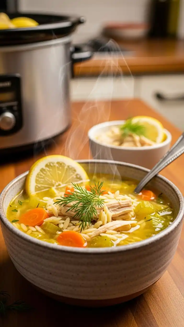 Crockpot Lemon Chicken Soup 3