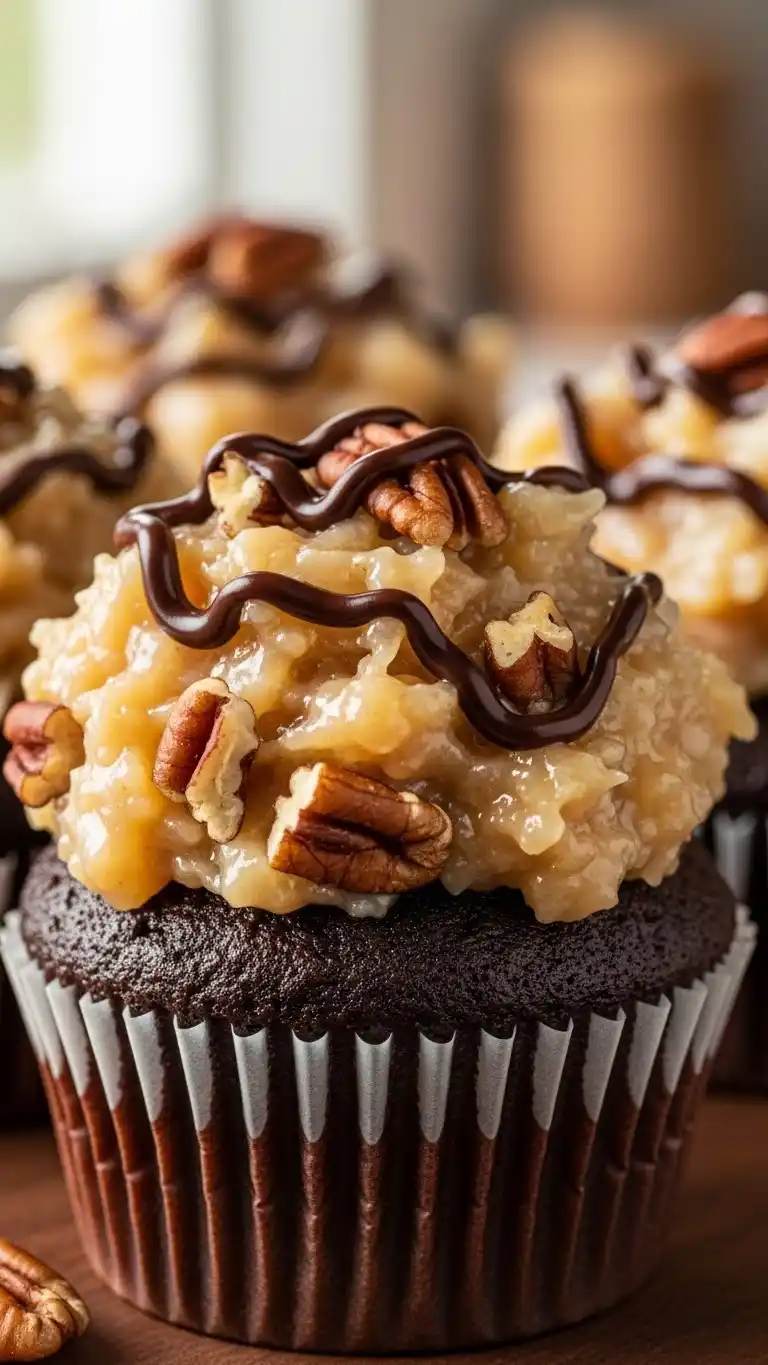 German Chocolate Cupcakes 3