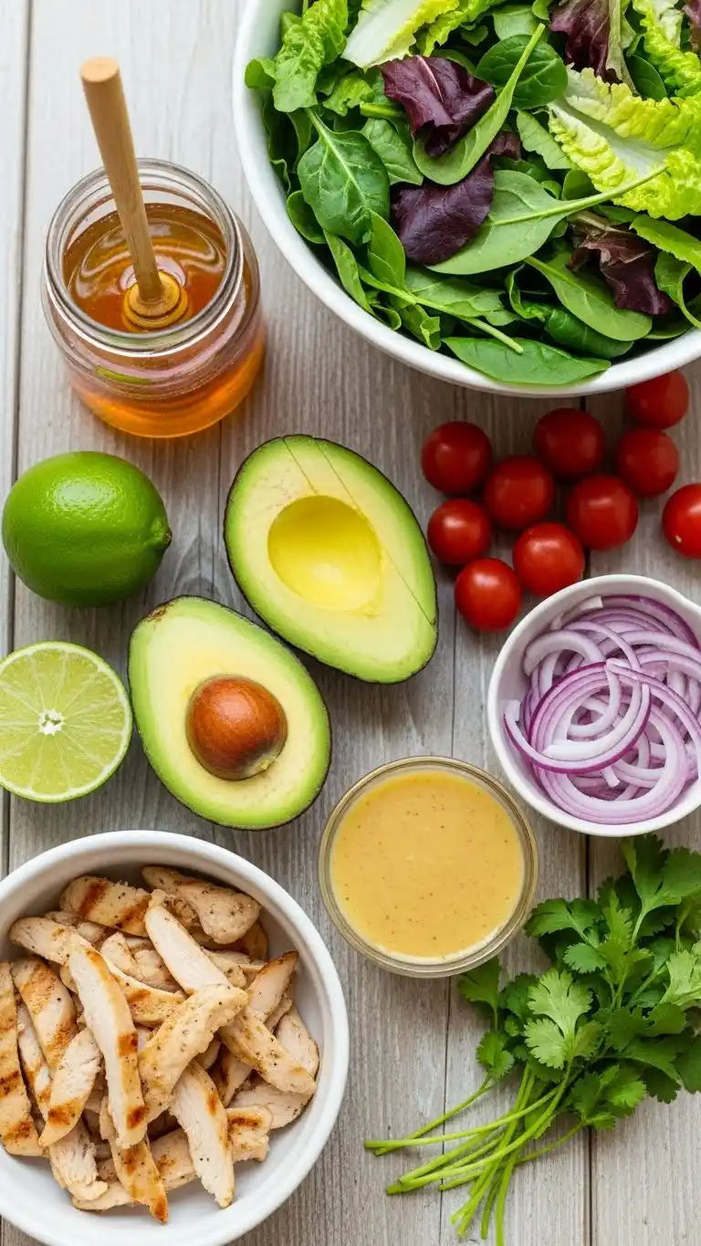 Honey Lime Chicken Avocado Salad 1