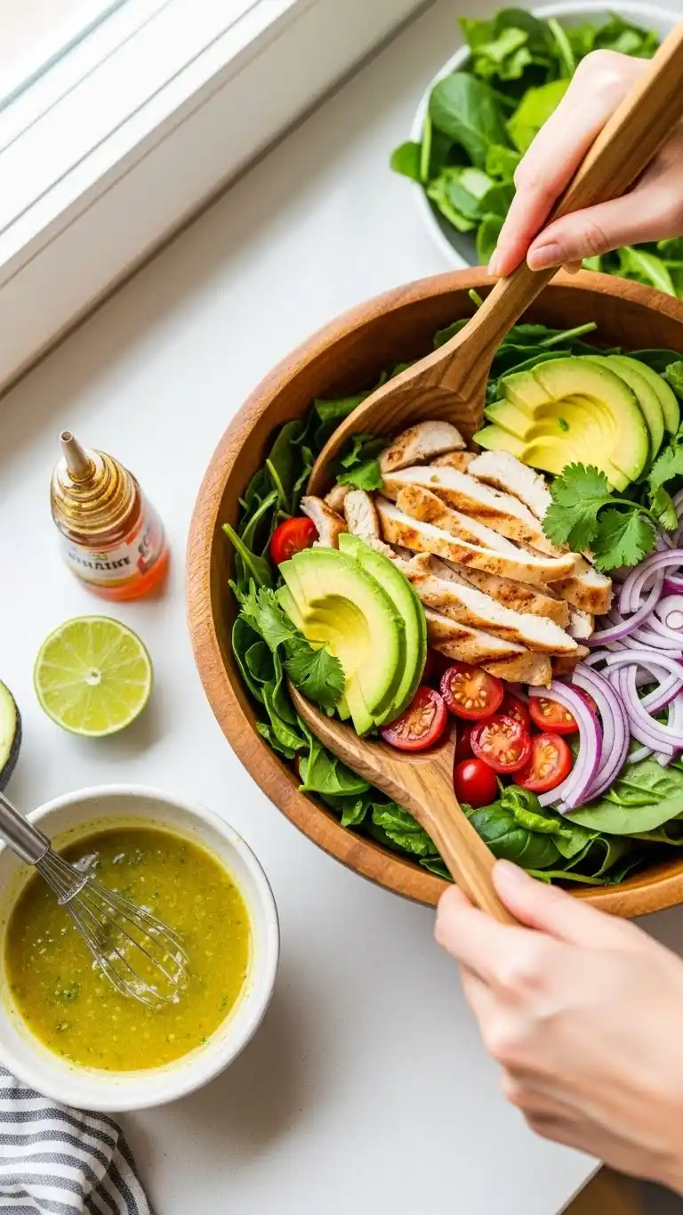 Honey Lime Chicken Avocado Salad 2