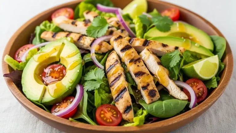 Honey Lime Chicken Avocado Salad