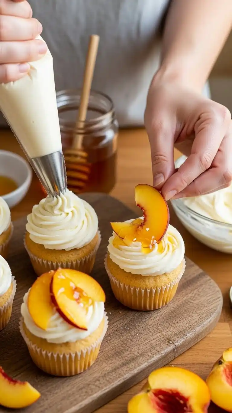 Honey Peach Cream Cheese Cupcakes 2