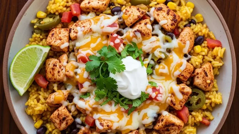 Mexican Chicken and Rice with Cheese