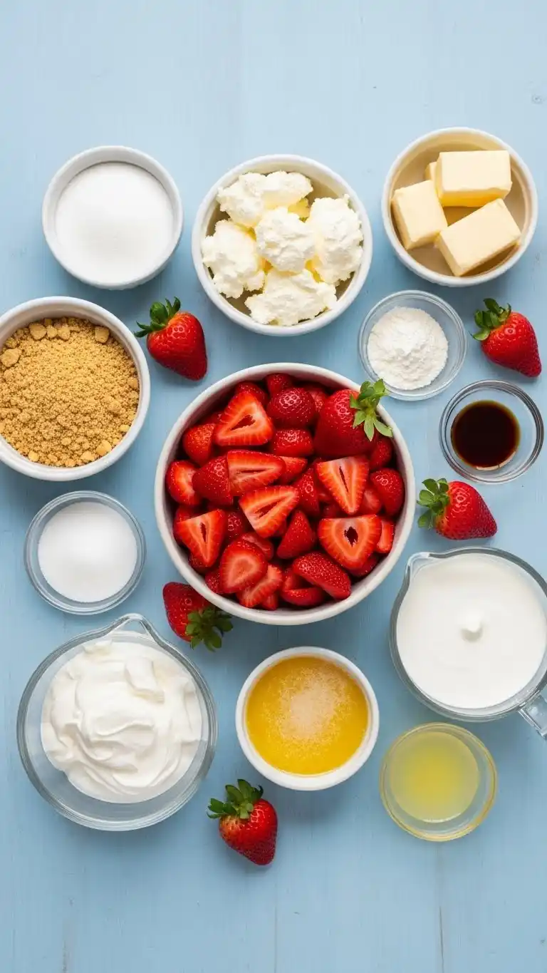 No Bake Strawberry Cheesecake for Two 2 No Bake Strawberry Cheesecake for Two 1