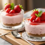 No Bake Strawberry Cheesecake for Two 1 No Bake Strawberry Cheesecake for Two