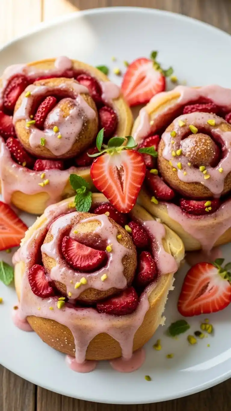 Strawberry Cinnamon Rolls 3