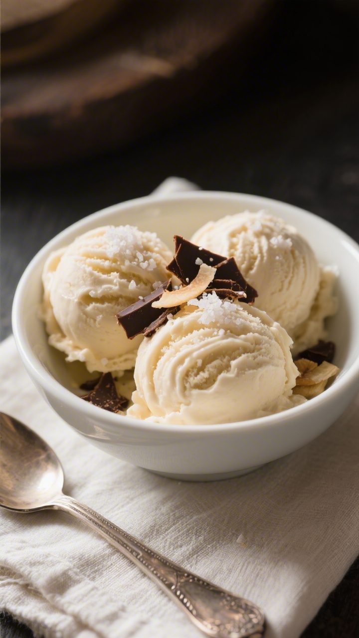 3 Ingredient Banana Ice Cream - Easy, Creamy, and Naturally Sweet 3 Final dish portrait: Scoopable 3-ingredient banana ice cream served in a chilled matte-white bowl, t