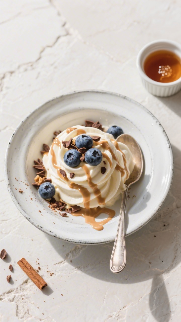 3 Ingredient Banana Ice Cream - Easy, Creamy, and Naturally Sweet 4 Overhead “tasty top view”: Soft-serve style banana ice cream swirled into a shallow enamel dish,