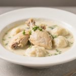 Chicken and Dumplings in Creamy Herb Broth
