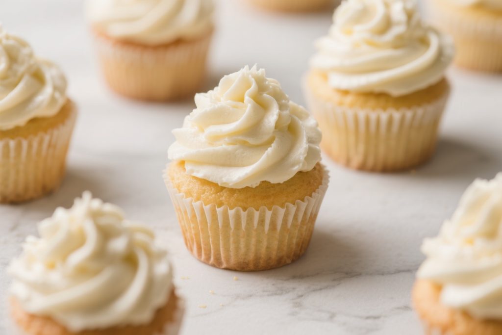 Vanilla Cupcakes With Buttercream Frosting