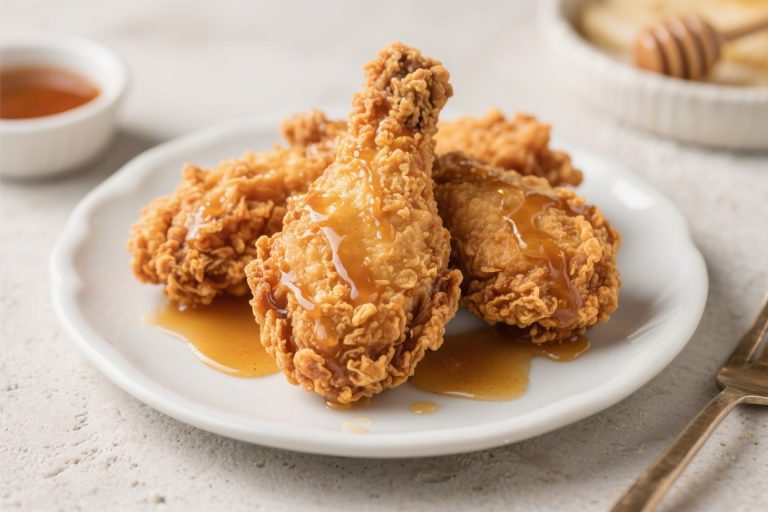 Buttermilk Fried Chicken With Honey Drizzle