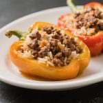 Stuffed Bell Peppers With Ground Beef and Rice