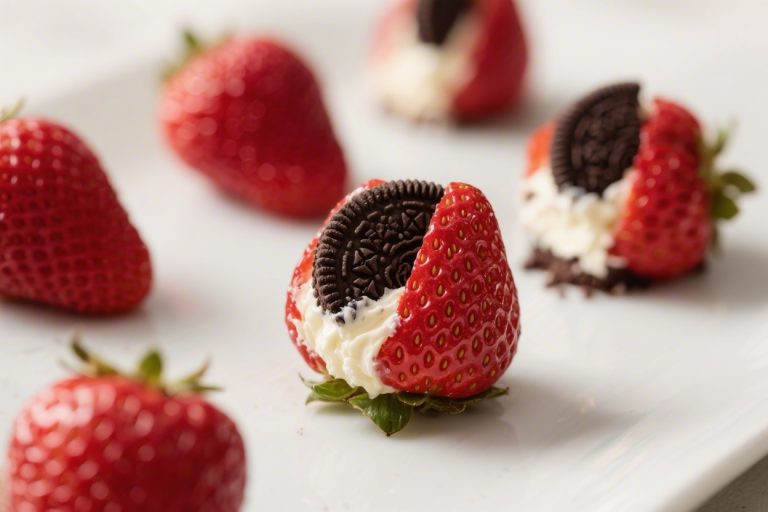 Oreo Cheesecake Stuffed Strawberries – A Fun, No-Bake Treat