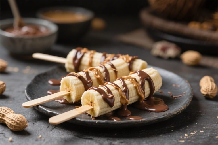 Nutella Peanut Butter Banana Pops