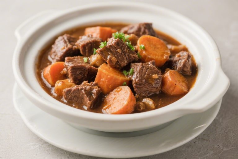 Slow Cooked Beef Stew With Root Vegetables