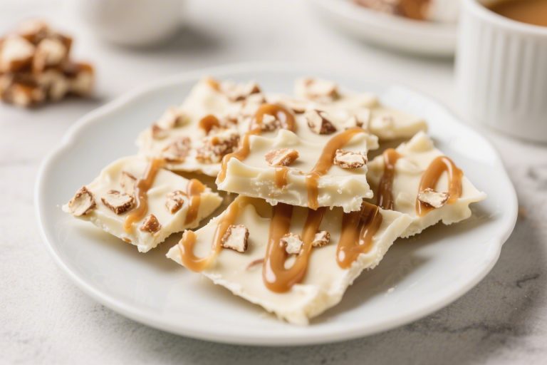 3 Ingredient White Chocolate Caramel Bark Recipe – Easy, Sweet, and Shareable