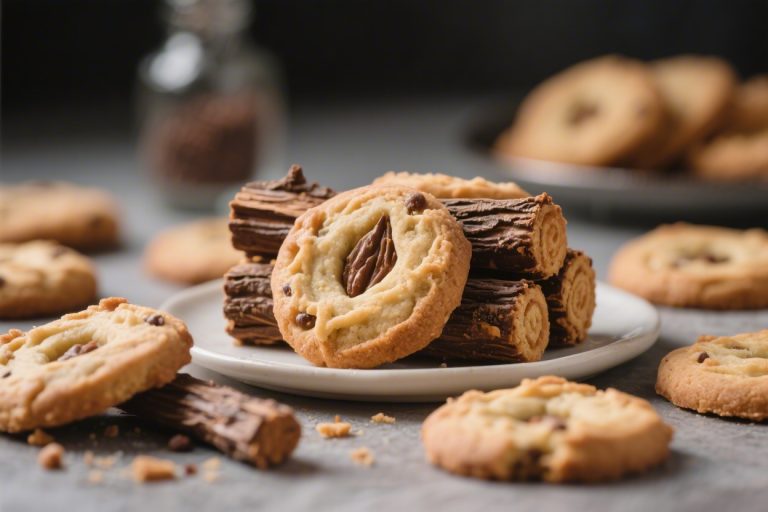 Fire Wood Cookies – Rustic-Looking Chocolate Swirl Cookies