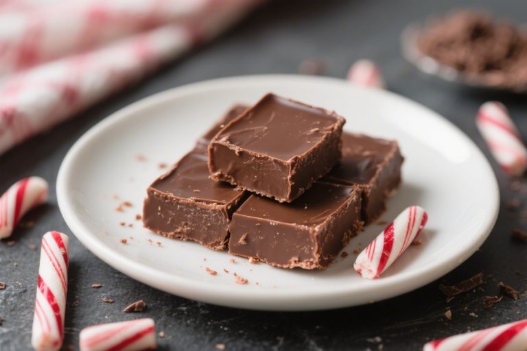 3 Ingredient Chocolate Peppermint Fudge – Easy, Festive, and Foolproof