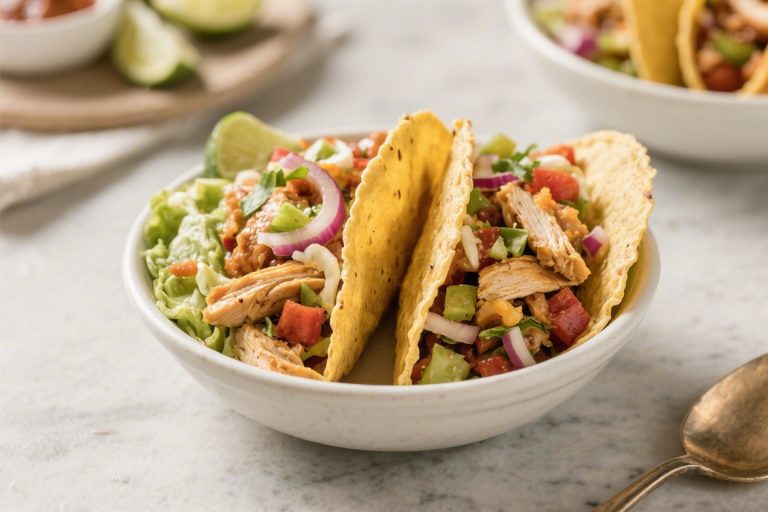 Slow Cooker Chicken Taco Bowls – A Simple, Flavor-Packed Weeknight Favorite